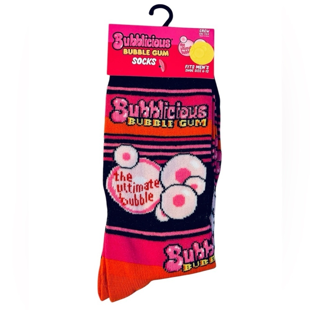 Bubblicious Bubble Gum Crew Socks